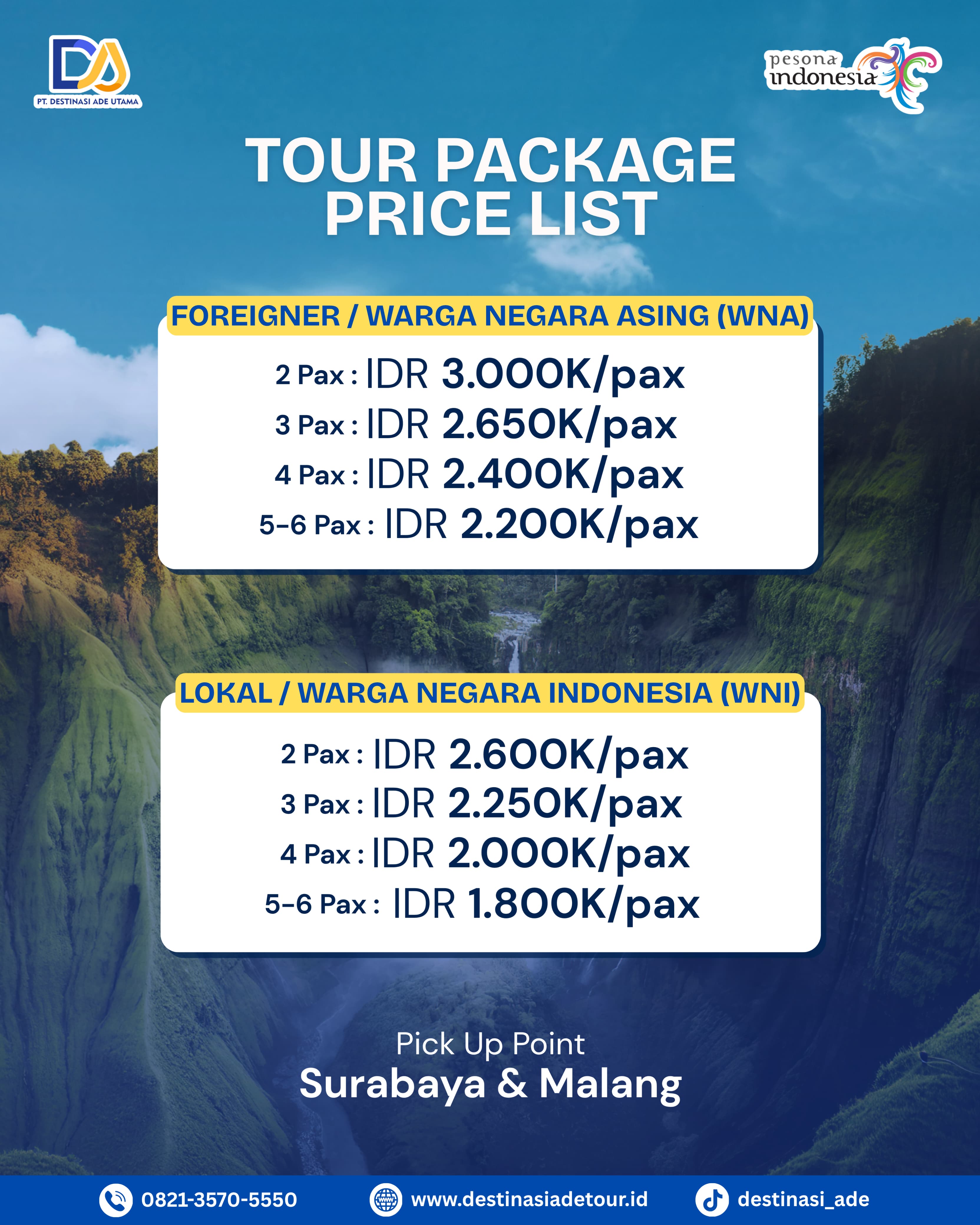 TUMPAKSEWU BROMO 2DAY1NIGHT